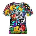 thumbnail image 4 of T-Shirt pour Enfants Geometry Dash Imprimé Confortable T-Shirt Graphique Décontracté pour Usage Quotidien 130 cm, 4 of 8