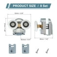 thumbnail image 2 of Uxcell Rouleaux de Porte de Douche Double Cuivre Roues Guide 8 23mm, 2 of 6
