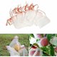 thumbnail image 1 of Set of 100 bags with drawstring 15 x 10cm in anti-insect mesh, Nylon garden protection net, Reusable fruit and plant protection bag, Anti-bird grape b, 1 of 5