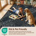 thumbnail image 4 of Design&I 4'x6' Washable Area Rug Snag-Free Skid-Resistant Medium Vintage Damask With Filigree Corner Motifs Gothic Spider And Playful Expressive for Home Office, Under Desk, 4 of 7