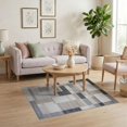 thumbnail image 3 of ODIKA 4'x6' Beige Neutral Contemporary Geometric Grid Abstract Tan Ivory Washable Area Rug None for Dorm Room, Small Living Stain Resistant Low Profile, Easy Care, 3 of 7