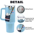 thumbnail image 3 of 40 Oz Travel Mug for Mail Carrier Gift - Includes Lid, Straw & Handle - Gift for Mailman, Men and Women, 3 of 6