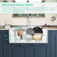 thumbnail image 2 of PROOX 30" L X 20" W Apron-front Farmhouse Fireclay Kitchen Sink with Accessories, 2 of 9