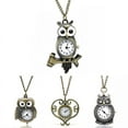 thumbnail image 6 of Ruanlalo Vintage Antique Bronze Necklace Chain Owl Heart Clock Quartz Pocket Watch Gift 5, 6 of 6