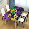 thumbnail image 7 of Coolnut Mardi Gras Tablecloth, Waterproof Washable Polyester Square Table Cover, Durable Tablecloth for Kitchen Dining Table Party Decor, 54"x54", 7 of 7