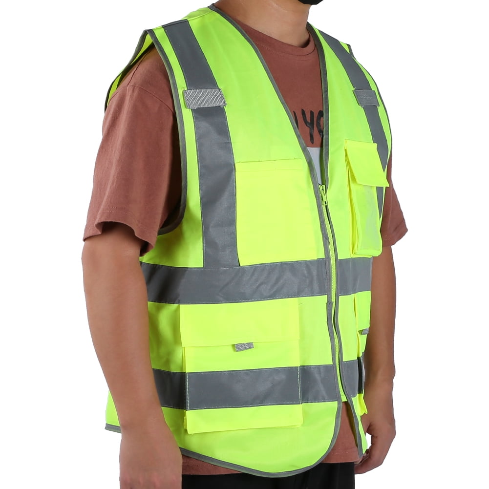 Fluorescent Green Reflective Vest Security Night Work Running