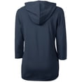 thumbnail image 3 of Women's Cutter & Buck Navy Indianapolis Colts Virtue Eco Pique 3/4 Sleeve Half-Zip Pullover Hoodie, 3 of 3