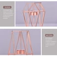 thumbnail image 3 of Tealight In Metal, Geometric, Wire, Iron, Tealight Lantern, Wedding, Holidays, Events, Party Decorations, Metal, Low Shape（Small gold）, 3 of 4