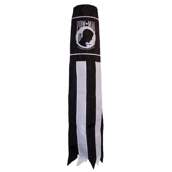 In the Breeze 4140 — POW-MIA 40-inch Windsock — Military Service Hanging Yard and Garden Decoration