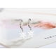 thumbnail image 4 of Fiudx Hermosos Pendientes de Gancho con Forma de Corazón de Melocotón y Copo de Nieve., 4 of 5