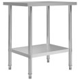 thumbnail image 1 of vidaXL Kitchen Work Table 80x60x85 cm Stainless Steel, 1 of 5