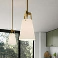 thumbnail image 7 of Modway Aspire Metal and Fabric Pendant Light in White and Satin Brass Finish, 7 of 7