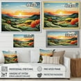 thumbnail image 4 of Designart "Wonderland Sunset Yellow Lakeside Mountains III" Extra Large Landscapes Wall Art - Country Yellow Forest River Mountains Bedroom Canvas Wall Art, 4 of 4