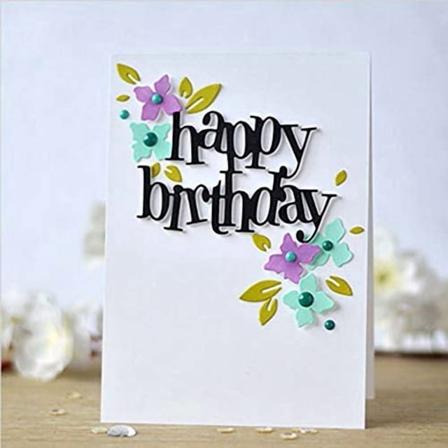 Matrices de corte metálicas Happy Birthday para scrapbooking DIY