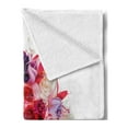 thumbnail image 2 of Fuchsia Soft Flannel Fleece Throw Blanket, Bouquet of Exotic Flowers in Tender Tone Valentine's Day, Cozy Plush for Indoor and Outdoor Use, 50" x 70", Dark Purple Pale Peach, by Ambesonne, 2 of 5