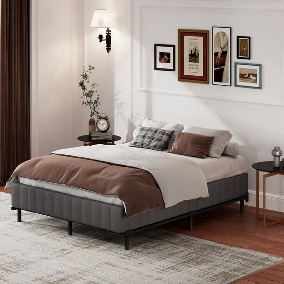 Queen Box Spring, 9 Inch Box Springs King Size Basics Bed Base, Mattress Foundation, Black Heavy Duty Metal Structure with Cover,Easy Assembly