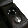 thumbnail image 3 of Valencia Tuscany Home Theater Seating | Premium Top Grain Italian Nappa 11000 Leather, Power Reclining, Power Lumbar Support, Power Headrest (Row of 4 Loveseat Center, Dark Chocolate), 3 of 5