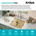 thumbnail image 4 of KRAUS Kore 21" Undermount Workstation 16 Gauge Single Bowl Stainless Steel Kitchen Sink with Accessories, 4 of 7
