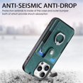 thumbnail image 4 of For iPhone 16 Pro Max Phone Case Wallet with Card Holder,PU Leather Metal Ring Buckle Holder Kickstand  Women Men Magnetic Cover,Green,For iPhone 16 Pro Max, 4 of 6