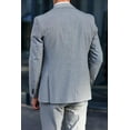 thumbnail image 4 of Men's Suit, Elegance Navy Blue Slim Fit Suit with 100% Handmade Polyester Vest, 4 of 5