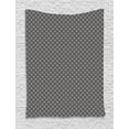 thumbnail image 1 of Abstract Tapestry, Shapes Framed by Polka Dotted Square Forms Theme of Simplicity Print, Wall Hanging for Bedroom Living Room Dorm Decor, 40W X 60L Inches, Dark Grey and Eggshell, by Ambesonne, 1 of 2