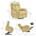 thumbnail image 4 of Lohoms Power Lift Recliner Chair, Electric Recliners for Elderly Seniors with Remote Control, Comfy Lounge Single Sofa, Leisure Relaxing Chair, 2 Side Pockets, Gift for Your Family, Beige, 4 of 9