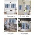 thumbnail image 3 of Blue Abstract Short Blackout Curtains 36 Inch Long Vintage Graffiti Mottled Texture Rod Pocket Kitchen Curtains, 2 Panels Thermal Insulated Room Darkening Drapes for Bedroom, 42"W x 36"L, 3 of 5