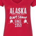 thumbnail image 4 of Inktastic Alaska Awesome Since 1959 Women's V-Neck T-Shirt, 4 of 5