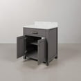 thumbnail image 5 of Water Creation Madison 30" Solid Hardwood Single Bathroom Vanity in Gray/Chrome, 5 of 7
