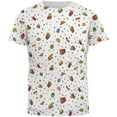 thumbnail image 1 of Junk Food Pattern All Over Mens T Shirt White X-LG, 1 of 2