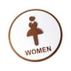 thumbnail image 1 of Letrero de baño acrílico con símbolos para baño, decoración de pared fácil de montar. Mujer, 1 of 9