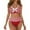 RD1, variant on uvwlwu Women's Two Piece Striped Bikini Set with Bow Front Top and High Waist Bottom Bathing Suit,L