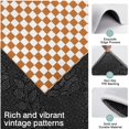 thumbnail image 3 of Orange and White Checkerboard Pattern Kitchen Rugs Sets Of 3,Kitchen Runner Rugs Non Skid Washable,Decorative Kitchen Floor Mats for Kitchen,Sink,Laundry,17"x30"+ 17"x47" + 17"x59", 3 of 6