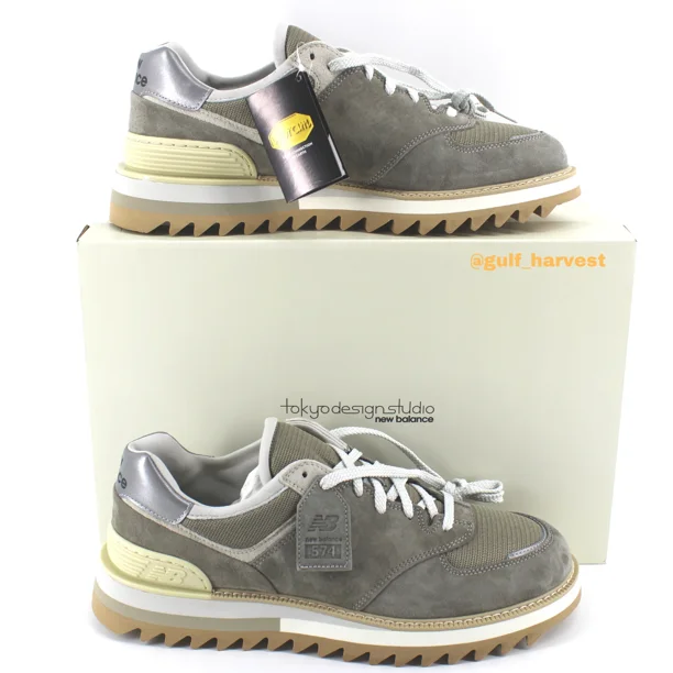 New Balance Men's Tokyo Design Studio 574 TDS Gray Sneakers?(MS574TDT), Size 12