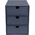 thumbnail image 2 of Bigso Ingrid 3-Drawer Fiberboard Desk Organizer Drawers | Blue, 2 of 6