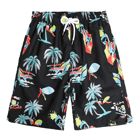 

Men s Beach Shorts Hawaiian Shorts Elastic Waist Drawstring Pocket Capris Beach Pants Gradient Printed Home Holiday Surfing Swim Shorts