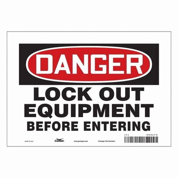 Condor Safety Sign,7 inx10 in,Vinyl 469L73