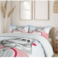 thumbnail image 6 of Ambesonne Sloth Duvet Cover Sets, Romantic Sloth in Love, 2-Queen, Pink Pale Blue Black, 6 of 7