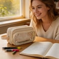 thumbnail image 5 of Under $1 Transparent Pencil Case, Large Capacity Clear Pen Pouch with Slim Portable Design, Stationery Organizer for Classroom Office Supplies, 5 of 5