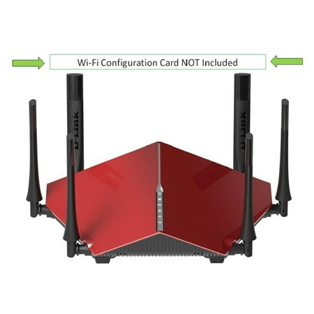 D-Link AC3200 Ultra Tri-Band Wi-Fi Router With 6 High Performance Beamforming Antennas, AC Smartbeam technology, Red, DIR-890L