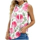 thumbnail image 1 of Tops de Ajuste Suelto para las Mujeres con Capucha Impresa Floral sin Mangas, Ligero Poliéster Casual Y Uso Diario, 1 of 5