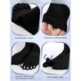 thumbnail image 6 of 6 Pairs Toe Socks For Men Cotton Athletic Running with Massage Grips Toe Socks for Women, 6 of 6
