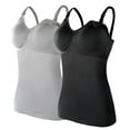 thumbnail image 1 of Womens Nursed Tank Tops Built In Bra Top For Breastfeeding Maternity Camisole Brasieres 2PC With 4PC Pads, 1 of 6