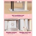 thumbnail image 4 of Cat Tree for Indoor Cats with Steel Legs(Sturdy and Robust), Cat Tower with Platform, Cat Basket and Hammock, 2 Door Cat Condo, Hanging Sisal Rope, Cat Scratching Post, Light Gray, 4 of 16