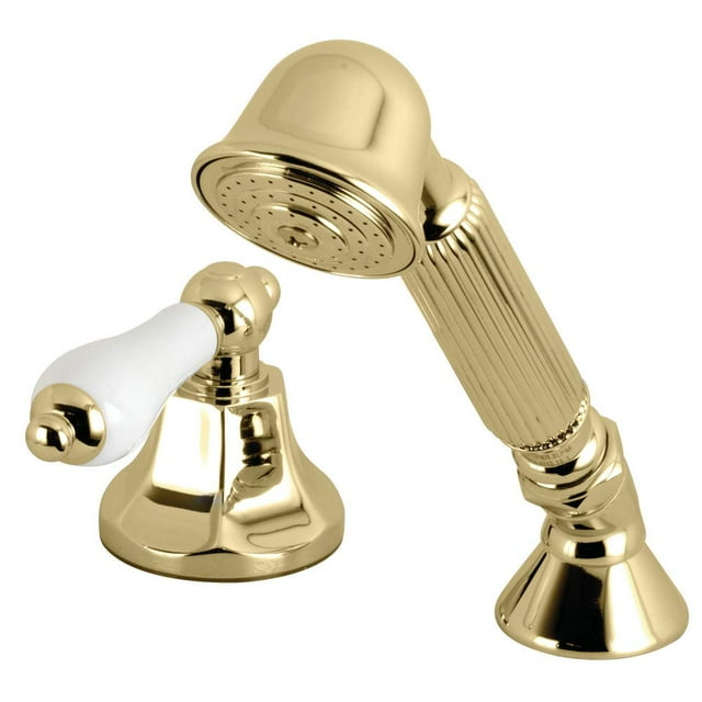 Kingston Brass KSK4302PLTR Transfer Valve Set For Roman Tub Filler, Polished Brass