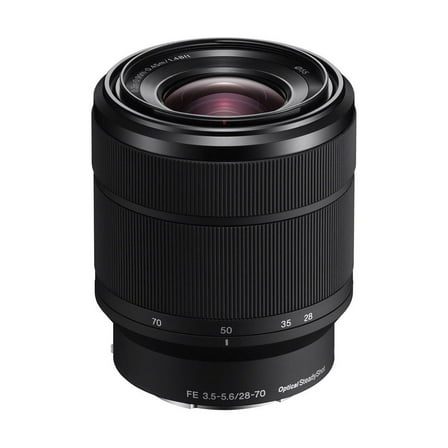Sony FE 28-70mm f/3.5-5.6 OSS Lens, Black, Bundle with 55mm Digital Essentials Filter Kit and 15x15" Lens Wrap