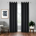 thumbnail image 5 of Darkening Thermal Insulated Curtain Panels For Living Room Baby Blue Color Shower Curtain Set Bath Partition Curtain No Drilling 132cm*114cm(52*45in) Polyester Curtains,Black,Polyester, 5 of 9