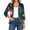 Dark Green, variant on EANJE Women Christmas Graphic Open Front Cardigan, 3/4 Sleeve Loose Lightweight Shrug, Casual Printed Thin Knit Layering Top Multicolor M