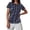 Navy, variant on Women's Crew Neck Short Sleeve Nautical Striped Slim Fit T Shirt Casual Summer Tops,XL