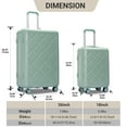 thumbnail image 3 of Luggage Sets Hardside 5 Piece Lightweight Hardshell Suitcase with Double Spinner Wheels and 3PCS Packing Cubes,(18"&26") Green, 3 of 9